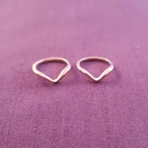 Chevron Midi Ring Set - Picture 2 of 3